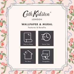 Cath Kidston Stitch In Time Pink Made to Order Fixed Size Mural