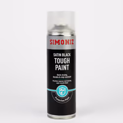 Simoniz Satin Black Tough Engine Enamel 500ml Car Spray Paint Protective Coating