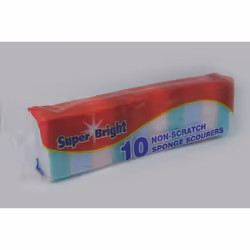 Superbright Non Scratch Sponge Scourers Pack 10 [SU09B-1]