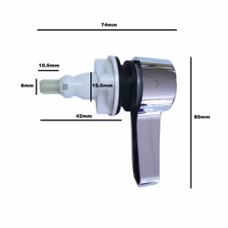 Fluidmaster PRO750UK Toilet Cistern Dual Flush Lever Handle Chrome C360108 C519