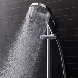 Methven AIO Aurajet Water Saving 5.7l/min Low Flow Shower Head in Chrome - for High Pressure - Energy Saving ECO Performance Shower Handset -