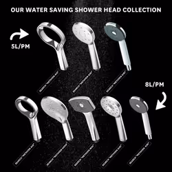 Methven AIO Aurajet Water Saving 5.7l/min Low Flow Shower Head in Chrome - for High Pressure - Energy Saving ECO Performance Shower Handset -