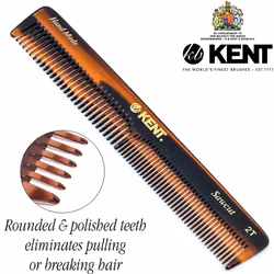 Kent Brushes Handmade Comb A 2T Medium Size Coarse and Fine Comb