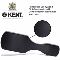 Kent Ebony Wood Hair Brush  100% Handmade Boar Bristle Club Hair Brush for Mens Grooming  Hair Care and Beard Straightener. Exfoliating Natural Bristl