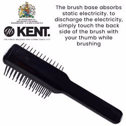 Kent AS8 Anti Static Hair Brush Travel Brush Small Hair Brush for Smoothing  Straightening  and Curling Short or Medium Hair. 7-Row Mini Hairbrush Ant
