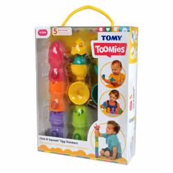 Tomy Toomies Hide & Squeak Egg Stackers, 0.5 yr(s), Plastic, Multicolour