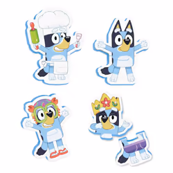 Tomy Toomies Bluey Bath Puzzle - Mix and Match Bluey Puzzle - Foam Toddler Bath Toys - Includes Mesh Bag Bath Toy Storage wit ...