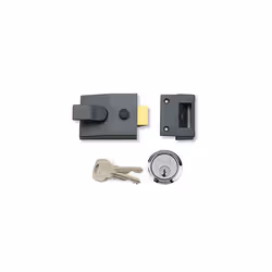 B89DMG60 Deadlocking Nightlatch Case Only 60 mm Backset Dark Metallic Finish High Security