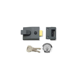 B89DMG60 Deadlocking Nightlatch Case Only 60 mm Backset Dark Metallic Finish High Security