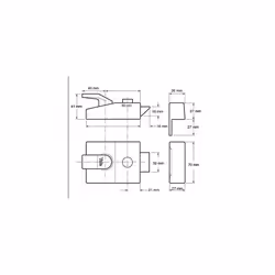 P89SCSC60 Deadlocking Nightlatch High Security with Automatic Deadlock Chrome Finish 60 mm Backset