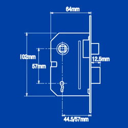 Yale Essentials 2.5 inch/64mm 3 Lever Sashlock, with Easy Fitting Template and Instructions, Mortice Locks for Internal Doors, Door Lock with Keys....