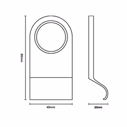 Yale Essentials High Quality Victorian Cylinder Door Pull, Great for External Doors, Rim Cylinder Latch Pull Makes for Easy Door Closing. (Brass)