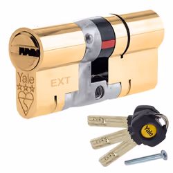 Yale B-YS3-4040B - Platinum 3 Star Anti-Snap Euro Cylinder Lock - 40/(80mm)/ 40: 10: 40 - Brass Finish - High Security