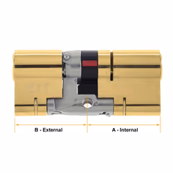 Yale B-YS3-4040B - Platinum 3 Star Anti-Snap Euro Cylinder Lock - 40/(80mm)/ 40: 10: 40 - Brass Finish - High Security