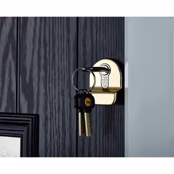 Yale B-YS3-4555B Anti-Snap 3 Star Euro Double Cylinder, High Security, 45:55 (95mm), Brass Finish
