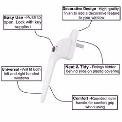 YES-WH5PK Essentials Window Handle 5 Pack - White
