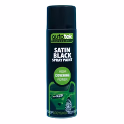 Autotek ATOOOSB500 Automotive Quick Drying Satin Black Spray Aerosol Paint 500ml