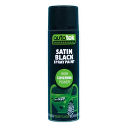 Autotek ATOOOSB500 Automotive Quick Drying Satin Black Spray Aerosol Paint 500ml