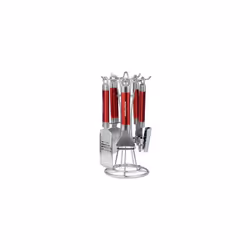 Morphy Richards 46811 Kitchen Utensils Set, Accents Range, Kitchen Gadget Set, Stainless Steel, Red, 4-Piece