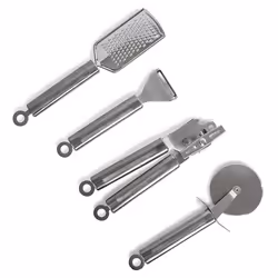 Morphy Richards 46815 Kitchen Utensils Set, Accents Range, Kitchen Gadget Set, Stainless Steel, Silver, 4-Piece