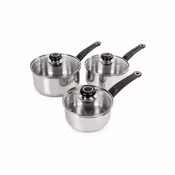 Morphy Richards 970003 Equip 3 Piece Pan Set - Stainless Steel