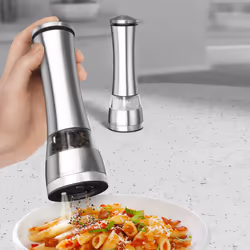 Morphy Richards 974224 Accents Electronic Salt and Pepper Mill Set, Stainless Steel, Silver