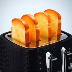 Morphy Richards Vector 4 Slice Toaster 248131 Black Four Slice Toaster Black Toaster - Additional view 6
