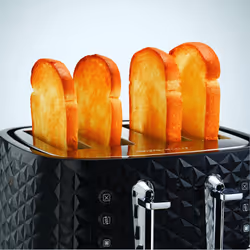Morphy Richards Vector 4 Slice Toaster 248131 Black Four Slice Toaster Black Toaster - Additional view 7