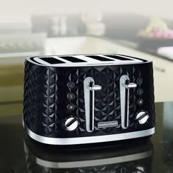 Morphy Richards Vector 4 Slice Toaster 248131 Black Four Slice Toaster Black Toaster - Additional view 9