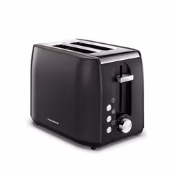 Morphy Richards 222058, 2 slice(s), Black, Stainless steel, Buttons, Rotary