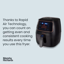Morphy Richards 3L Digital Health Fryer, Rose Gold Collection, Rapid Air Technology, 8 Pre-Program Settings, Touch Screen, Fry, Bake, Roast & Grill,