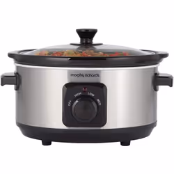Morphy Richards 460017 Brushed Stainless Steel 3.5L Slow Cooker