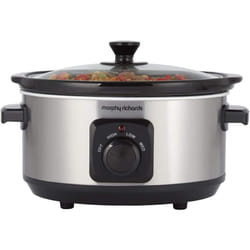Morphy Richards 460017 Brushed Stainless Steel 3.5L Slow Cooker