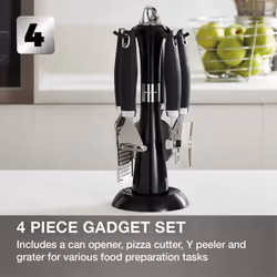 Morphy Richards Dune 976040 4 Piece Gadget Set, Black, S/Steel