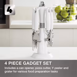 Morphy Richards Dune 976043 4 Piece Gadget Set, Ivory Cream, S/Steel