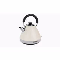 Morphy Richards 100132, 1.5 L, 3000 W, Cream, Stainless steel, Water level indicator, Cordless
