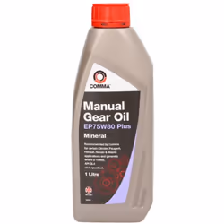 Transmission Oil; COMMA; EP75W80 Plus; 75W-80 Mineral Oil 1; for PEUGEOT, NISSAN, CITROËN, RENAULT, FIAT