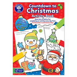 Orchard Toys Countdown to Christmas Activity Book, Festive Colouring and Activity Book, Includes Advent Scene and Stickers, For Kids Age 3 years +