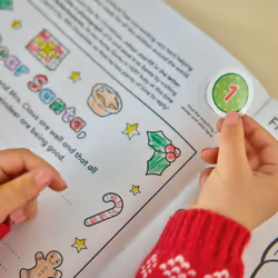 Orchard Toys Countdown to Christmas Activity Book, Festive Colouring and Activity Book, Includes Advent Scene and Stickers, For Kids Age 3 years +
