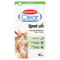 Bob Martin Clear Flea & Tick Spot On For Cats - 4 Weeks