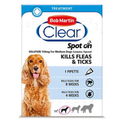 Bob Martin Dog Flea & Tick Fipronil Solution | Flea & Tick Treatment For Dogs - Medium Dog