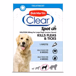 Bob Martin Dog Flea & Tick Fipronil Solution | Flea & Tick Treatment For Dogs - Large Dog