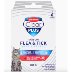 Bob Martin Clear Plus Spot-On Solution for Cats & Ferrets 2 Treatments