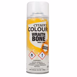 Games Workshop Wraithbone, Base paint primer, Plastic, Ready mixed, White, Satin, Spray