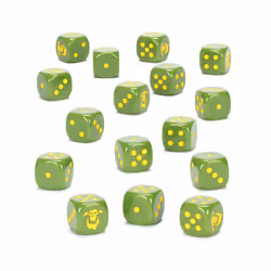 Games Workshop 89-94, Dice set, Green, 16 pc(s)