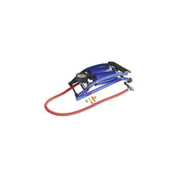 Sakura Twin Cylinder Foot Pump PG270 TWN â 52 cm Hose, Thumb Lock Connector, Pressure Gauge, 3 Valve Adaptors - For Schrader Valves Only