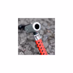 Sakura Twin Cylinder Foot Pump PG270 TWN â 52 cm Hose, Thumb Lock Connector, Pressure Gauge, 3 Valve Adaptors - For Schrader Valves Only