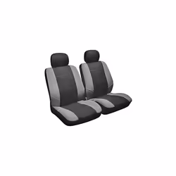 Sakura Merton Black/Grey Front Seat and Headrest Covers SS3633 - Universal Fit Elasticated Hems Side Airbag Compatible Machin ...