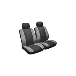 Sakura Merton Black/Grey Front Seat and Headrest Covers SS3633 - Universal Fit Elasticated Hems Side Airbag Compatible Machine Washable