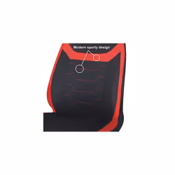 SS5399 Car and Van Front Seat Covers - 'Finsbury - 1 Pair in Black with Red Inserts - Universal Easy Fit